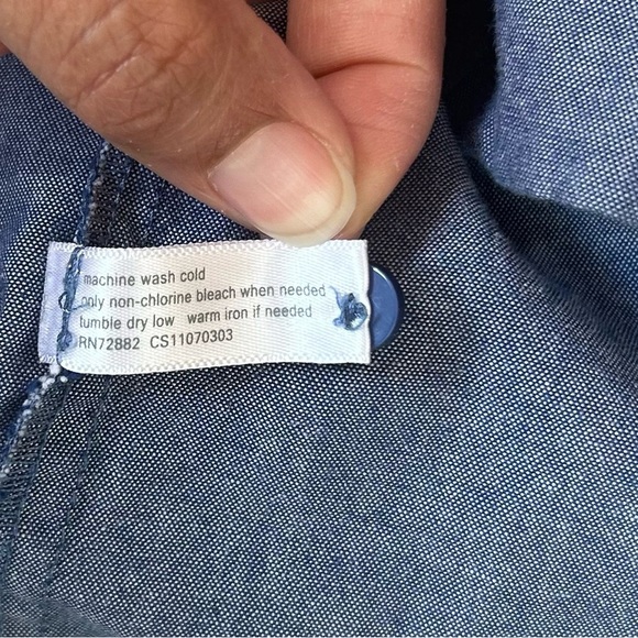 Fashion Bug Womans 4X Tunic Top Chambray Work Wear Office Casual Front Button Up - Picture 5 of 6